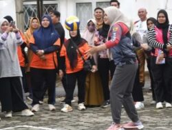 Lapangan Kantor Bupati Tanjabtim Memanas, Turnamen Voli Antar OPD Resmi di Buka